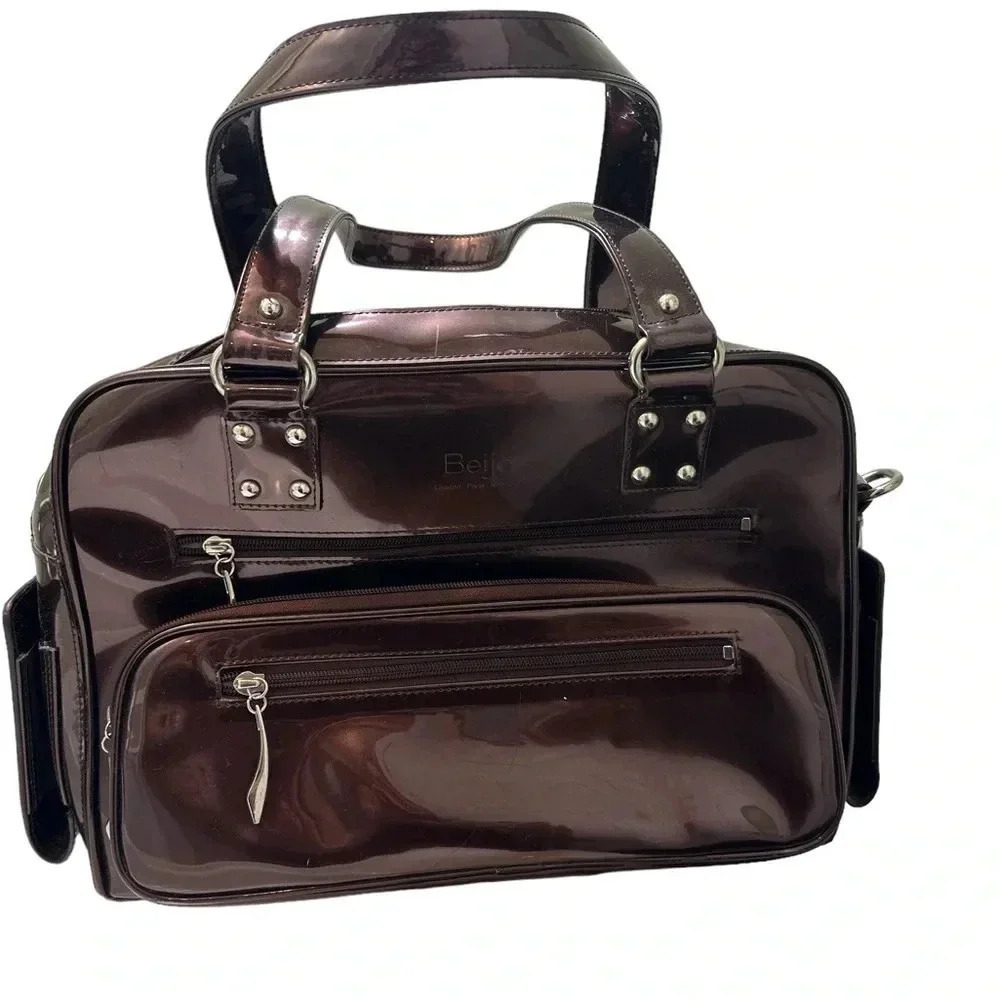 Beijo brown bronze large tote with multiple pockets